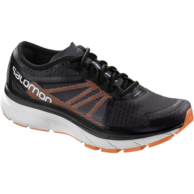 Salomon SONIC RA Zapatillas De Running Hombre - Negras / Blancas - Colombia (32918-ECXW)